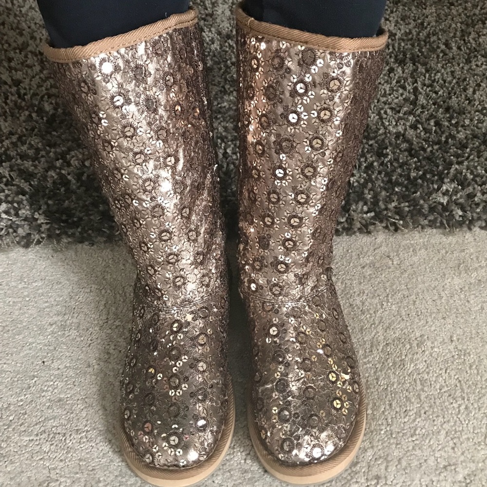 Sequin Boots